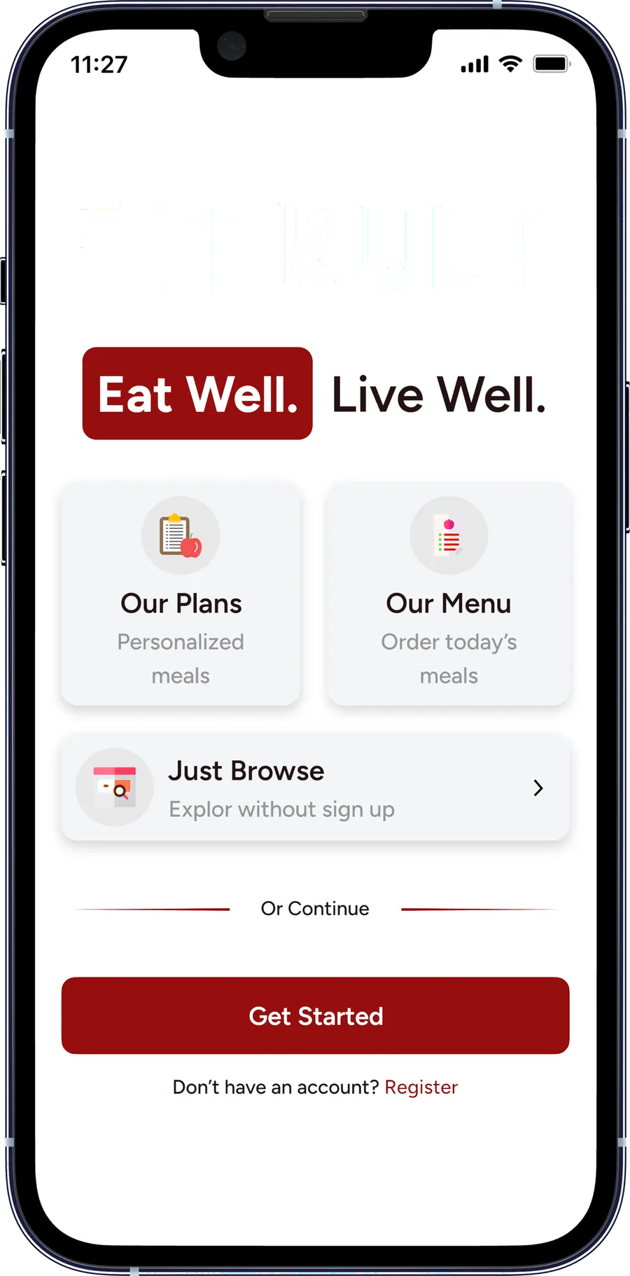 Aim Diet customer app — Get Started