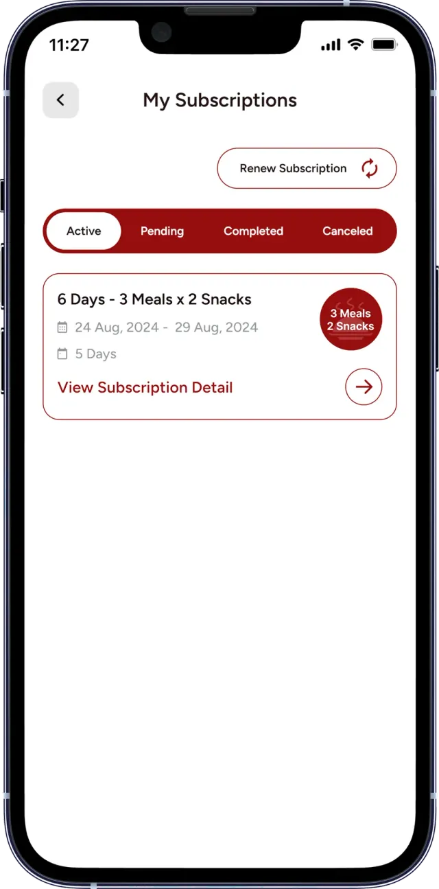 تطبيق عملاء Aim Diet — My Subscriptions